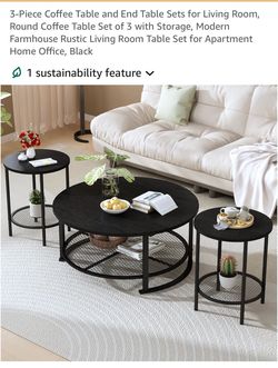 Coffee table and side tables
