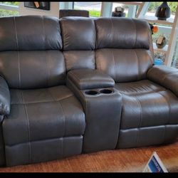 Reclining Dual Loveseats with Coffee Table And Matching End Table