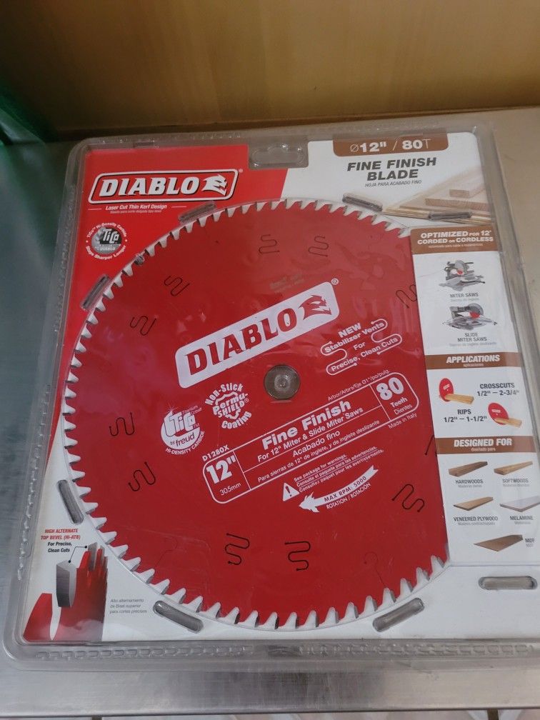 Diablo 12" 80t Fine Finish Blade $30 Firm