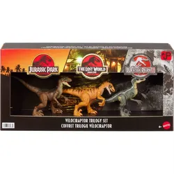 Jurassic World Jurassic Park I II and III Velociraptor Trilogy Set, 3