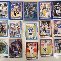 Sale 2025 Football Card Lot (15) Inserts RC Parallels Blue Inserts RC See Pics