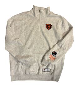 Chicago Bears NFL ULTRA GAME Fleece Pullover 1/4 Zip Turtleneck Sweatshirt - M