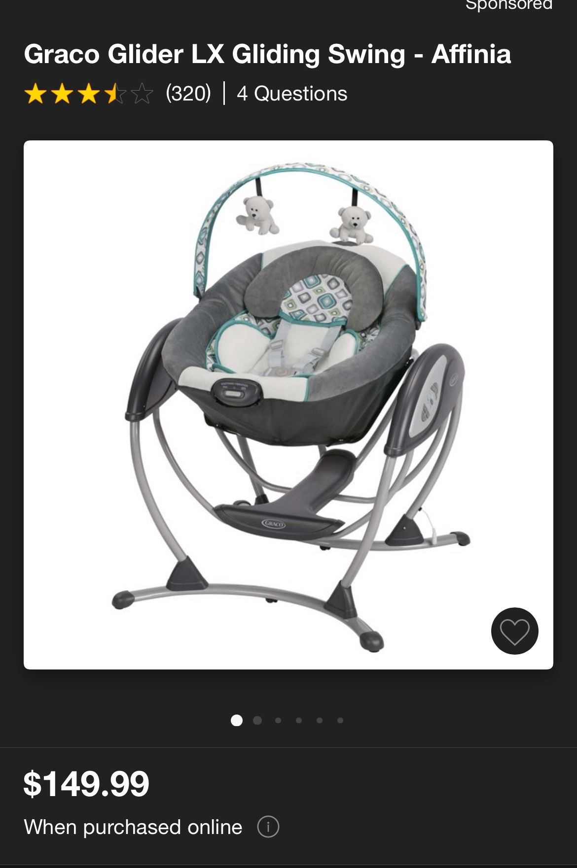 Graco Glider Lx Gliding Swing