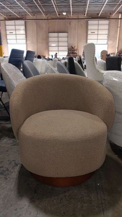 ❤️🔥 Spruce & Spring Ariel Upholstered Swivel Accent Chair Fabric - Single - Khaki-Fabric