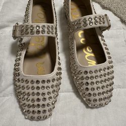 Sam Edelman Women’s Ballet Flats With Rhinestones 
