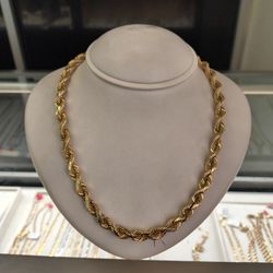 10k Solid Gold Rope Chain 84.6 Grams 23 Long Layaway Available 10%dwon If You Interested Please Make Sure You Ask For Maribel Thank You 