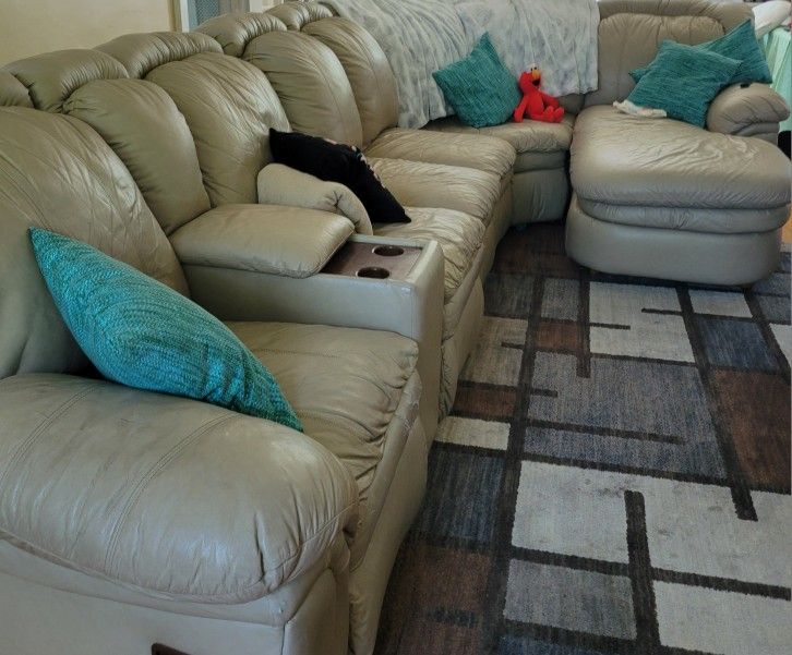 Free Leather Sectional