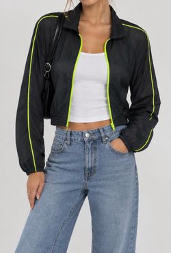 Black Cropped Windbreaker jacket M size