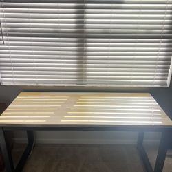 Wooden Desk With Rolling Chair