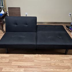 Black Foldable Futon Couch