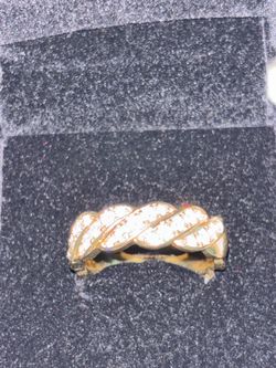 14 karat gold plated eternity ring