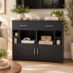 Black Entertainment Center / TV Stand with Storage