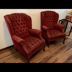 Red Wingback Chairs