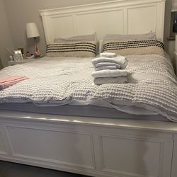 white KING Bed Frame!