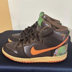 Nike * 2006 Nike Dunk Highs * Cinder Brown Orange Supreme * 10.5