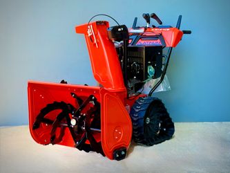 Brand new Ariens Platinum 28 in. 389cc SHO Electric Start Rapidtrak 2-Stage Self-Popelled Gas Snow Blower;Heated Handgrips and Headlights
