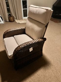 New reclining rattan chair.