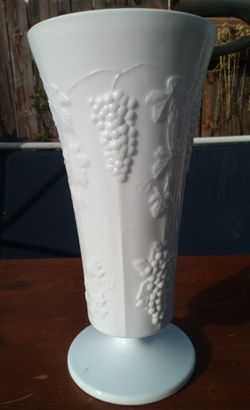 Vintage Milk Glass Vase 