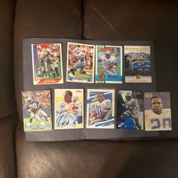 Barry Sanders 9 Card Lot
