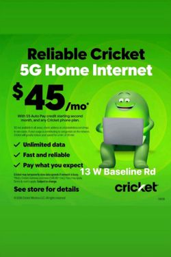 Reliable cricket 5G home internet