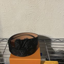 Black Louis Vuitton Initiales Mens Belt