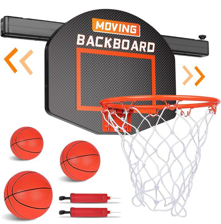 Moving Basketball Hoop Indoor for Kids and Adults