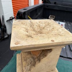 Vtg Adara End Table Plant Holder Needs To Be Cleaned No Cracks Sculpture Plaster Paris OBO