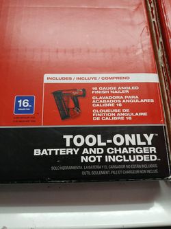 Milwaukee new 16ga finish nailer