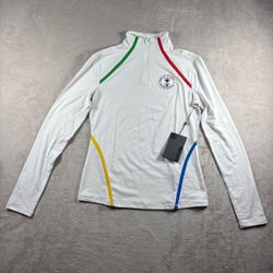 G/Fore Ryder Cup Rome Shirt Women’s S/ XS White Long Sleeve Quarter Zip Golf NWT