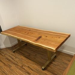 Wood Slab Table Or desk - Red cedar