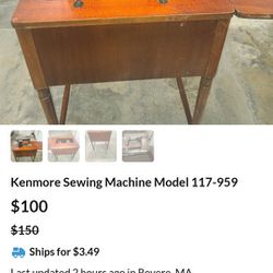 Kenmore Sewing Machine Model 117-959 