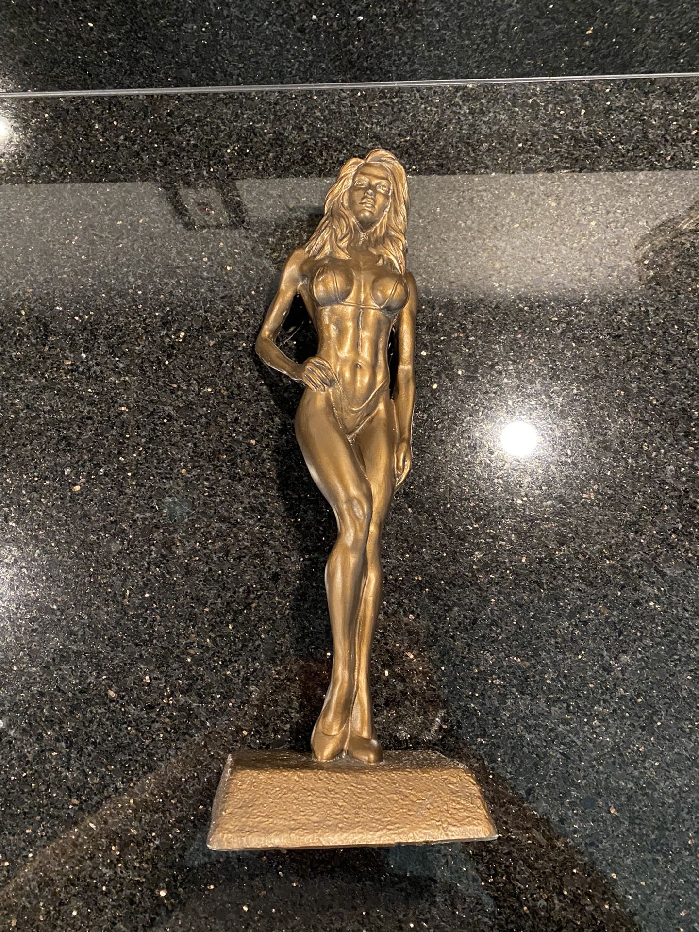 Neils Anderson Figure Goddess Durable Poly-resin 16" Bronze Sculpture with Base