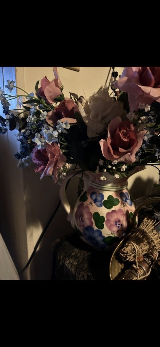 Vintage Vase Of Flowers 