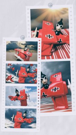 Snoopy Red Baron Biplane music box