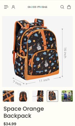Kids Choco Mocha Spaceship Backpack (NEW)
