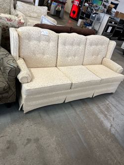 Broyhill paisley cream colored couch (in store)