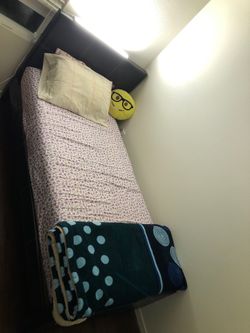 Twin size bed and mattress for $50 only