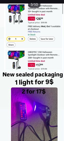 RGBW spot Landscape Lighting 12W with Remote pathway Spotlights Landscape Lights Waterproof for House Yard Trees Outdoor Christmas Halloween party 1Pa
