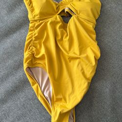 Yellow One Piece Bathing Suit