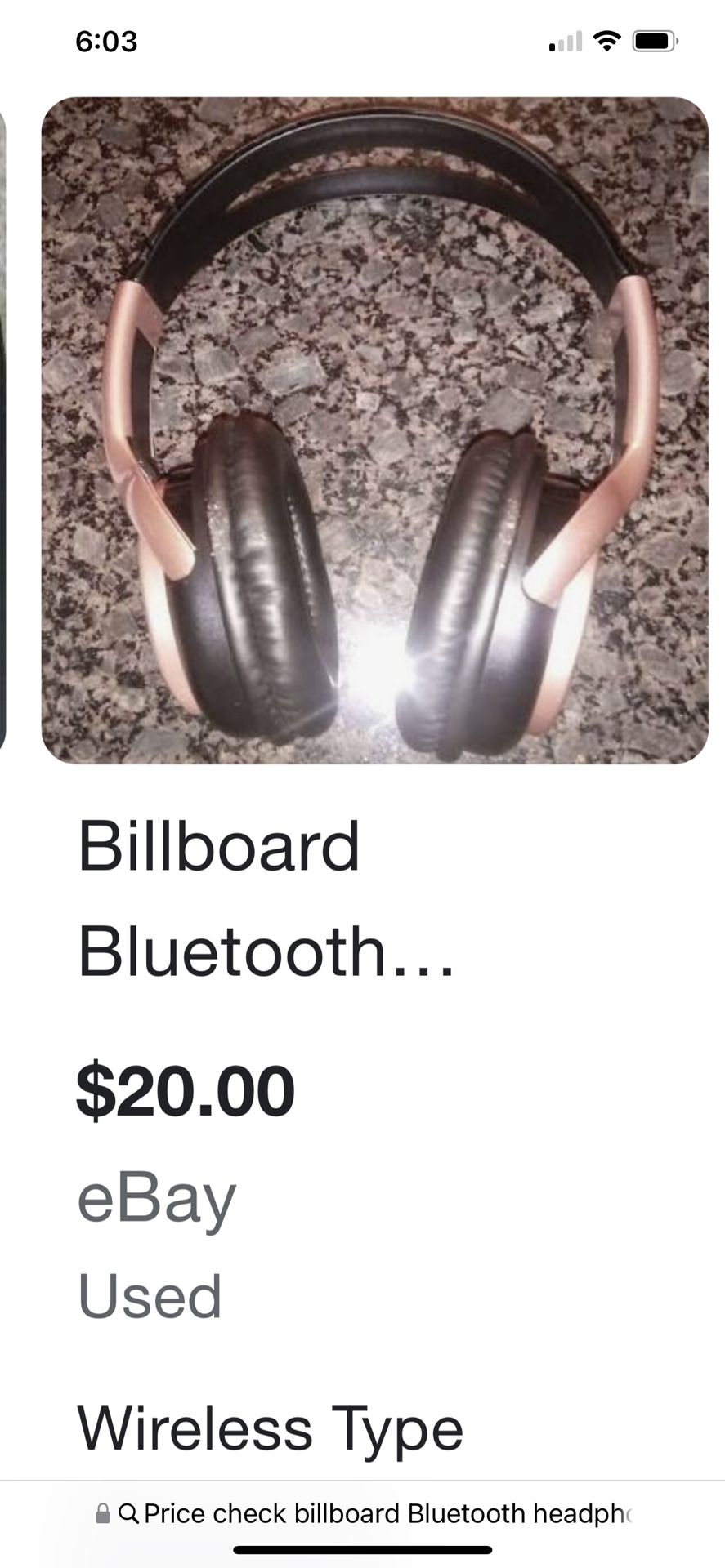 Bill board Bluetooth headphones