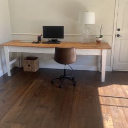 6 Foot Long Solid Wood Desk