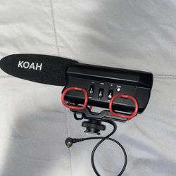 🎤 KOAH Shotgun Camera Microphone w/ Mount & Cable – Clean & Ready