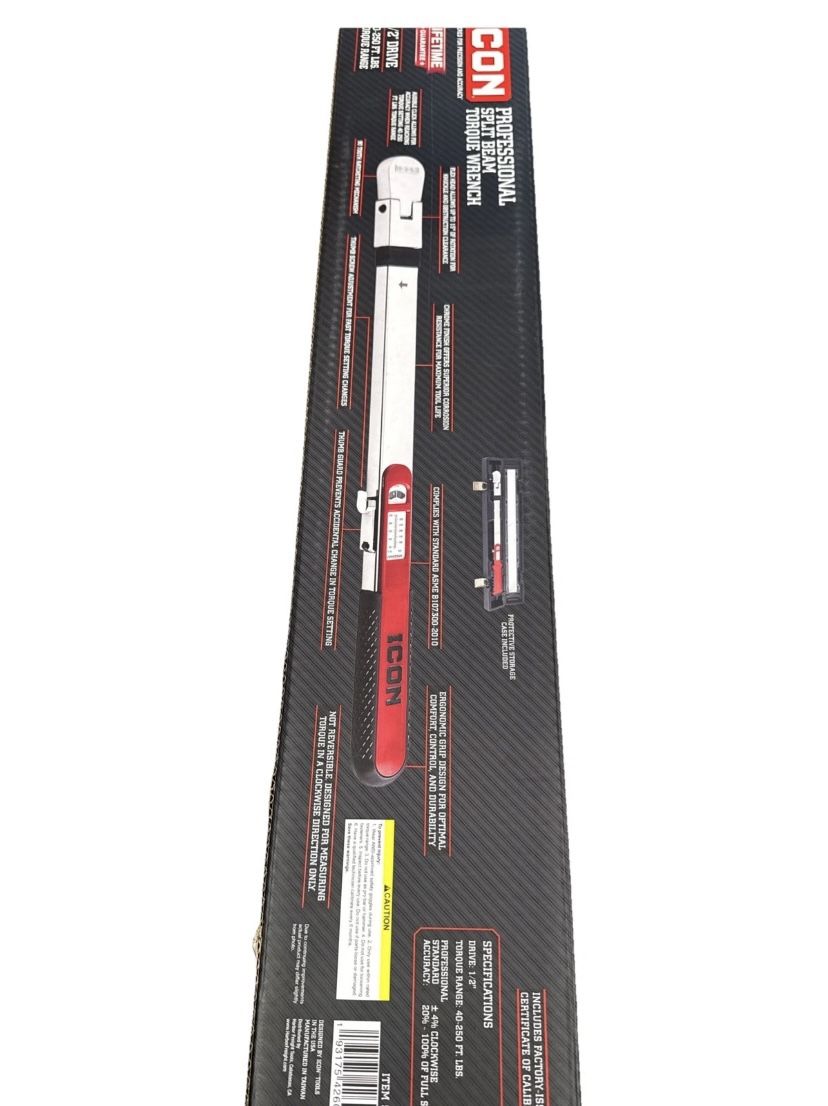ICON 1/2 in. Drive, 40 to 250 ft-lb Professional Split Beam Torque Wrench
