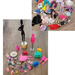 Barbie Lot And Clothes