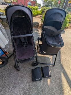 Superb Silver Cross REEF  stroller, bassinet and stand set