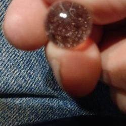 1"  Clear Marble With  Bubbles 