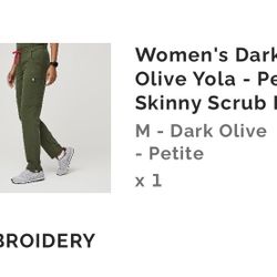 Olive Green Scrub Pants 