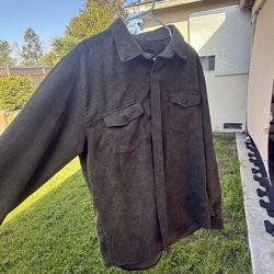 Men’s Olive Green Corduroy Button Up