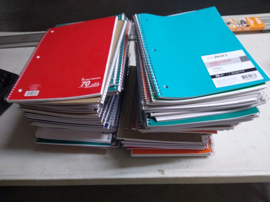 70 sheet ..just basic notbooks