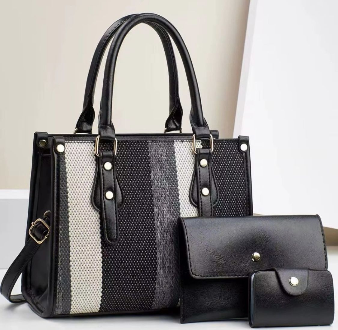 3 Pc Designer Handbag Tote